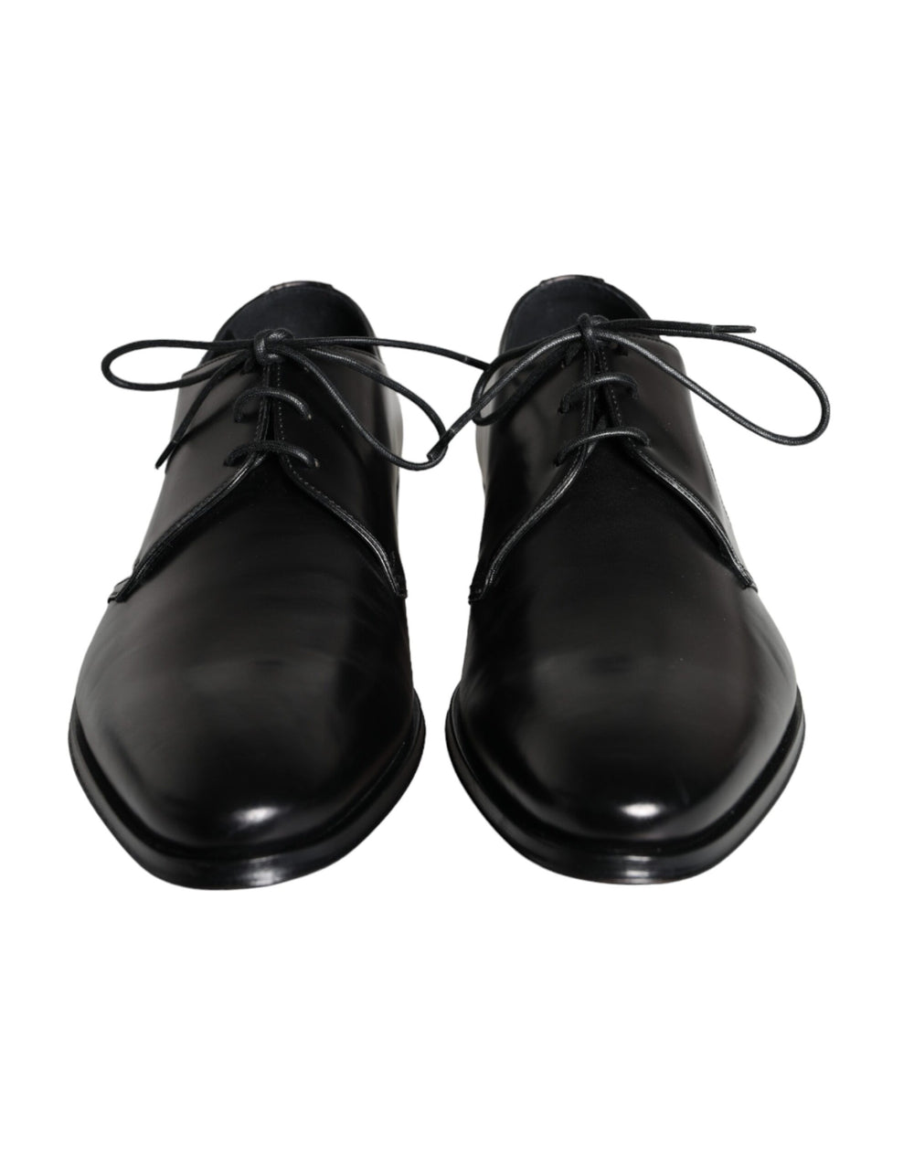 Dolce & Gabbana Calfskin Leather Derby Shoes in Black