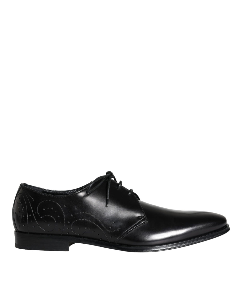 Dolce & Gabbana Calfskin Leather Derby Shoes in Black
