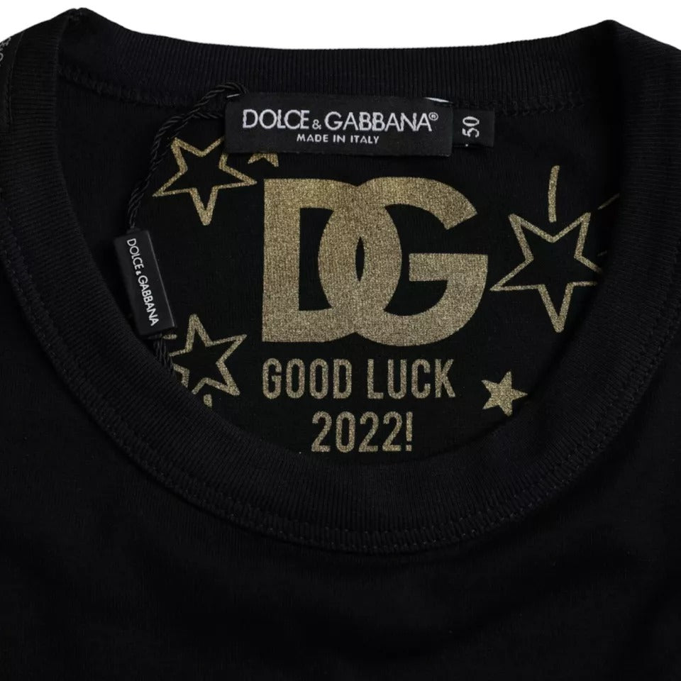 Dolce & Gabbana 100% Cotton T-Shirt in Black