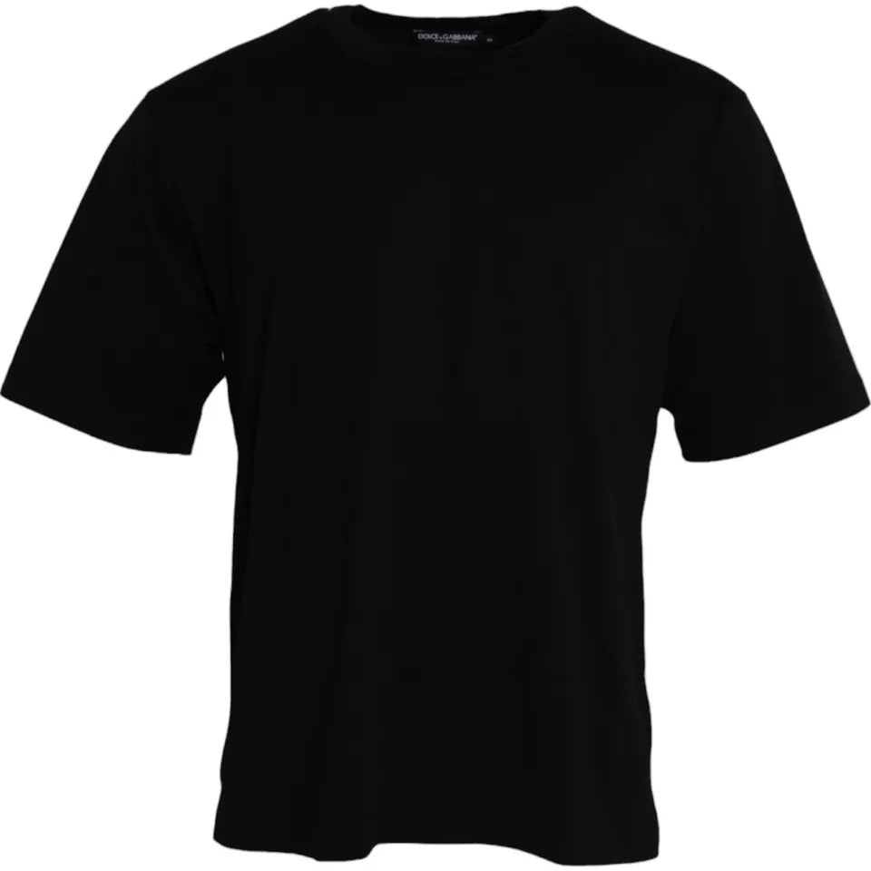 Dolce & Gabbana Cotton Crew Neck T-shirt in Black