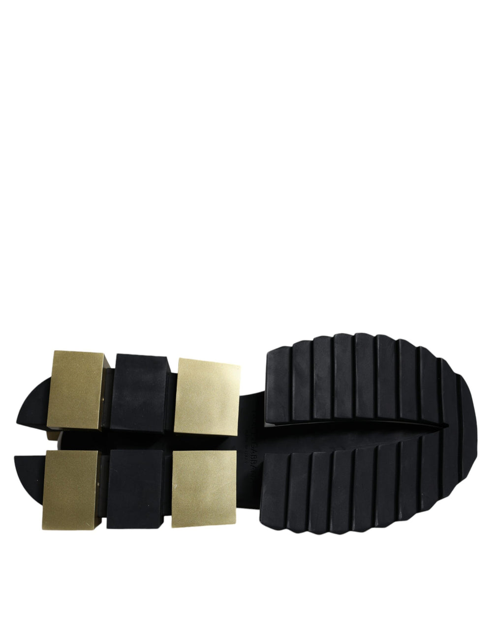 Dolce & Gabbana Leather Super King Sneakers in White, Gold and Black