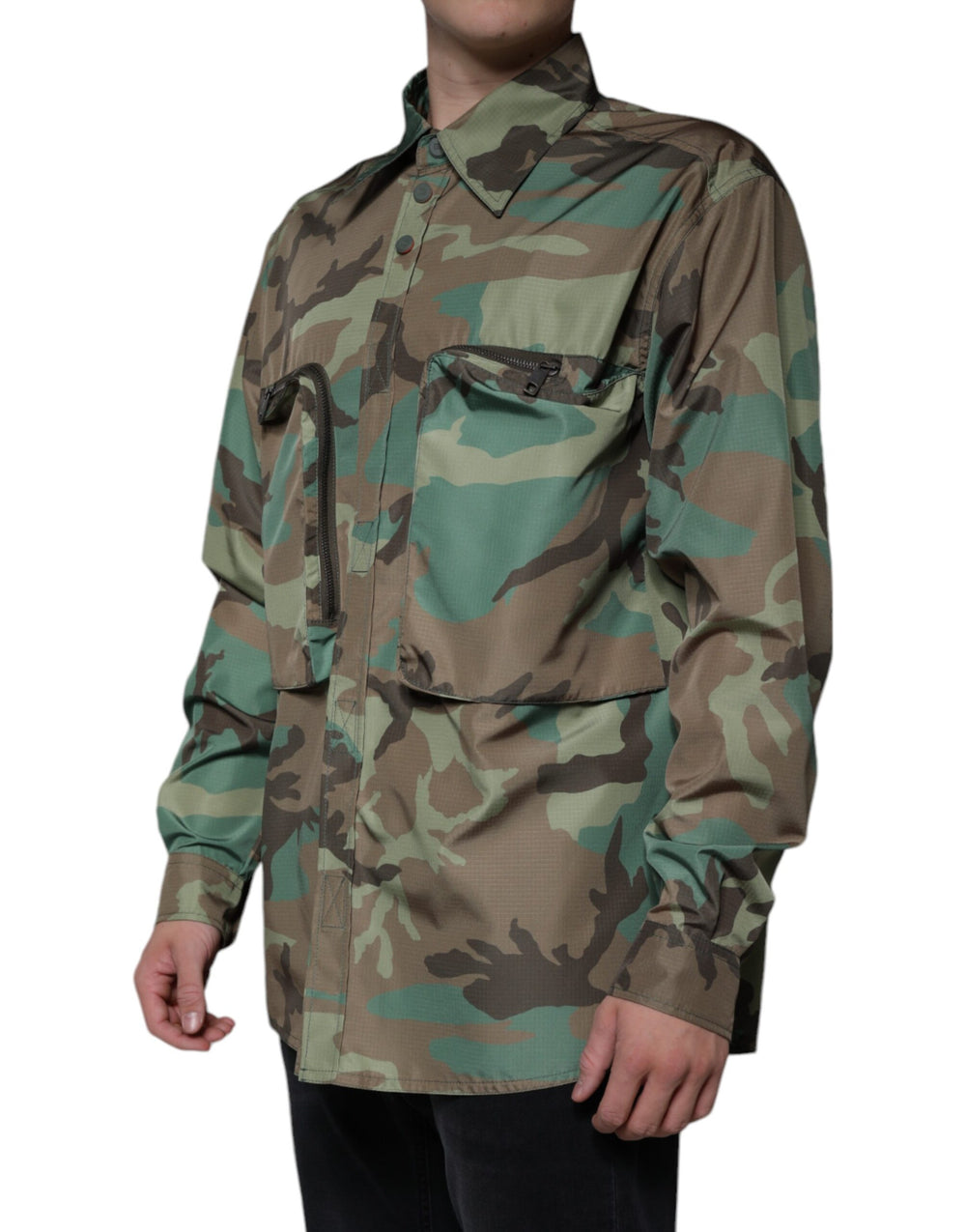 Dolce & Gabbana Camouflage Button-Down Shirt in Multicolor