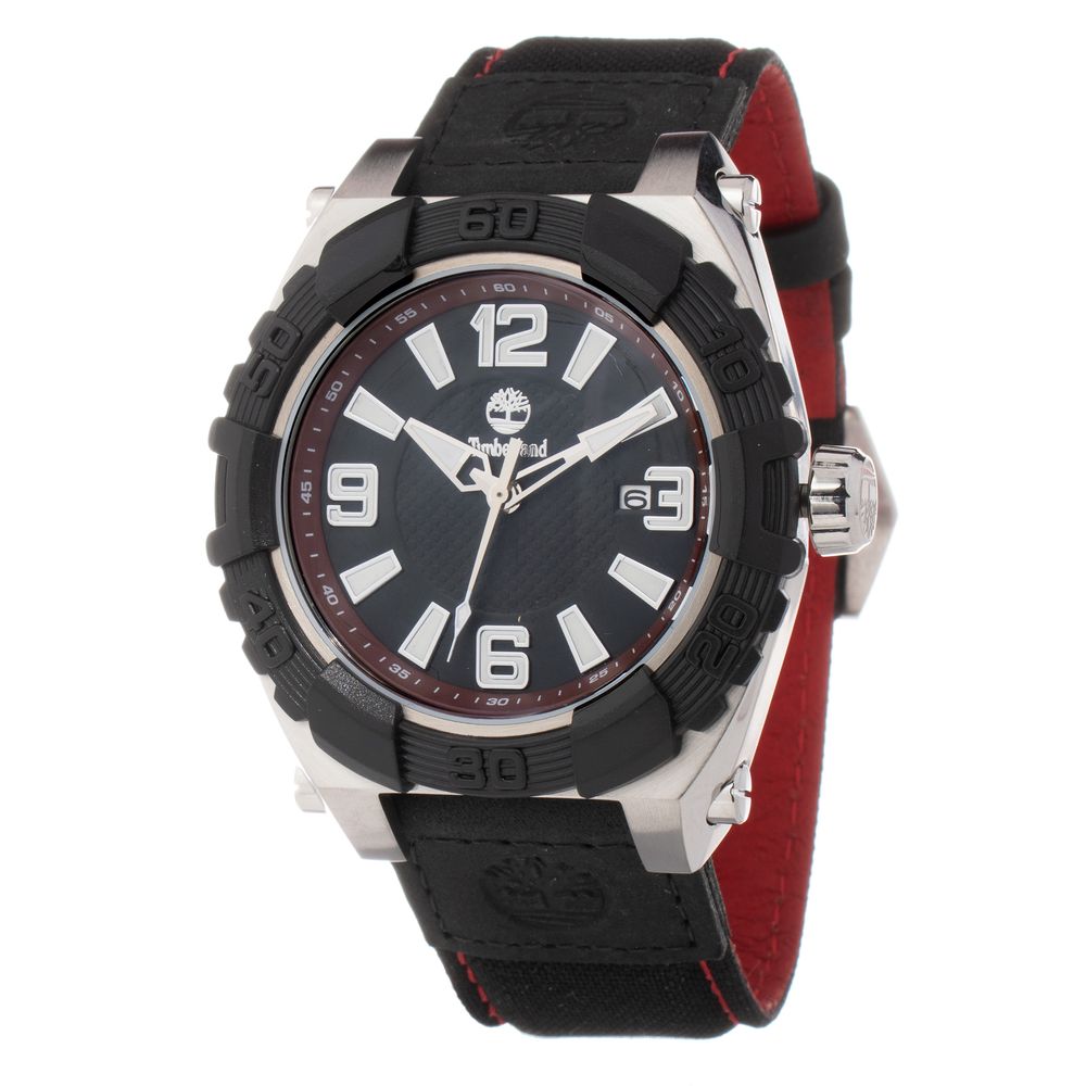 Timberland Black Leather Sport Watch
