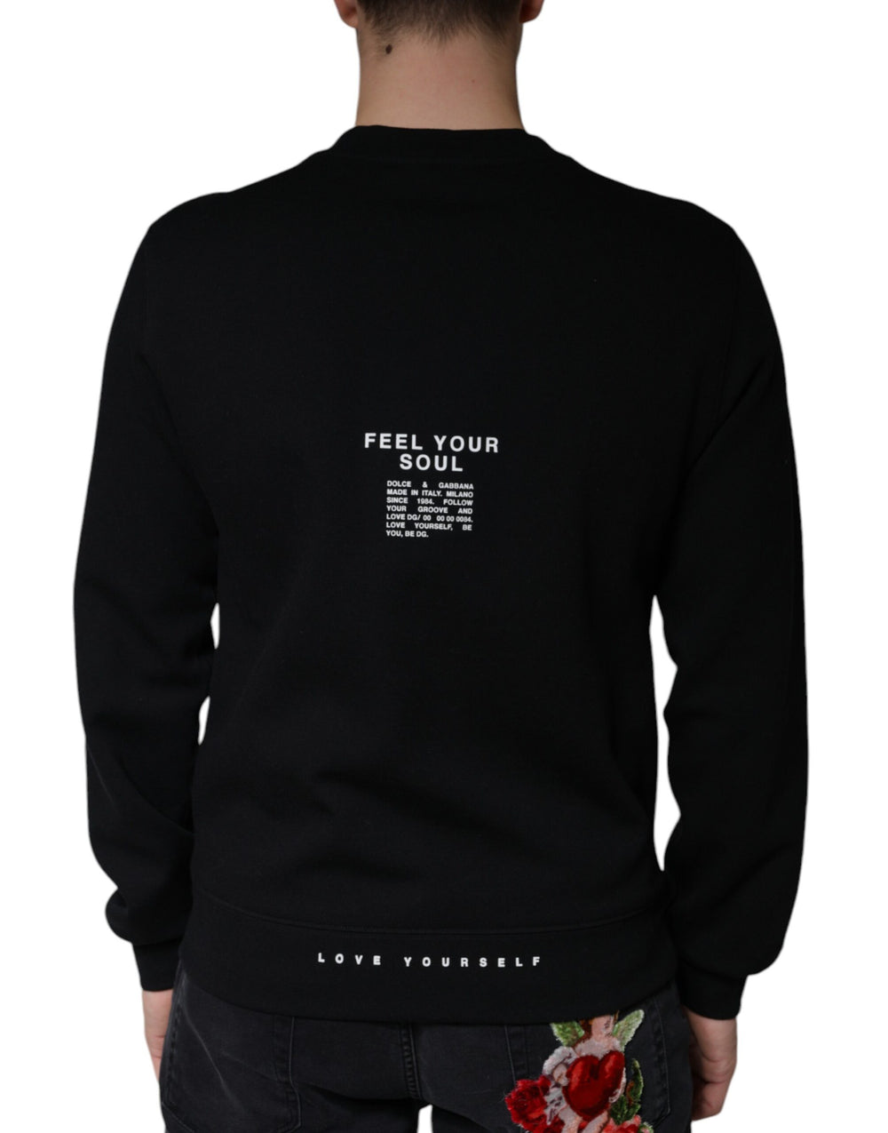 Dolce & Gabbana Cotton-Blend Sweatshirt in Black