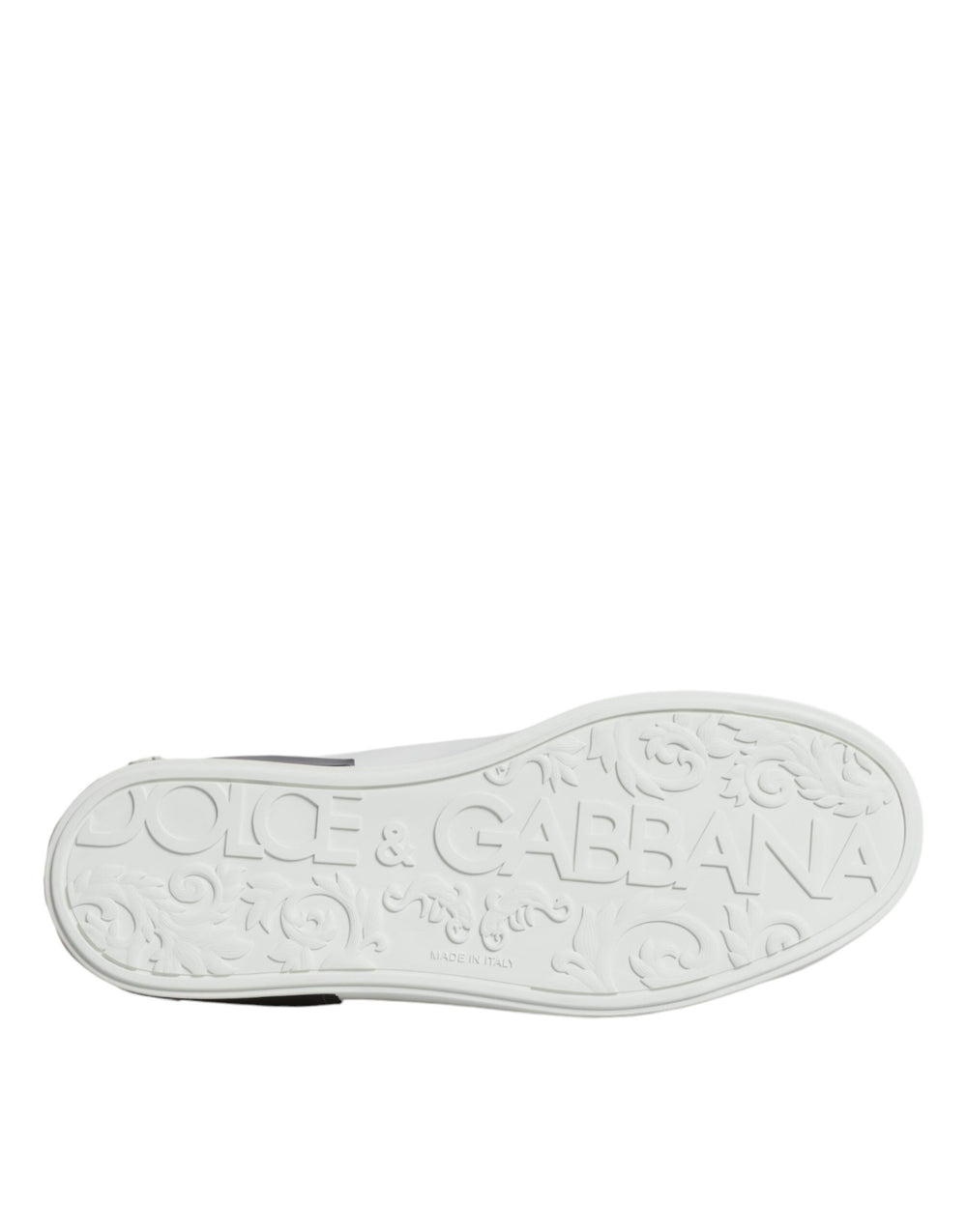 Dolce & Gabbana Portofino Leather Sneakers in Black and White