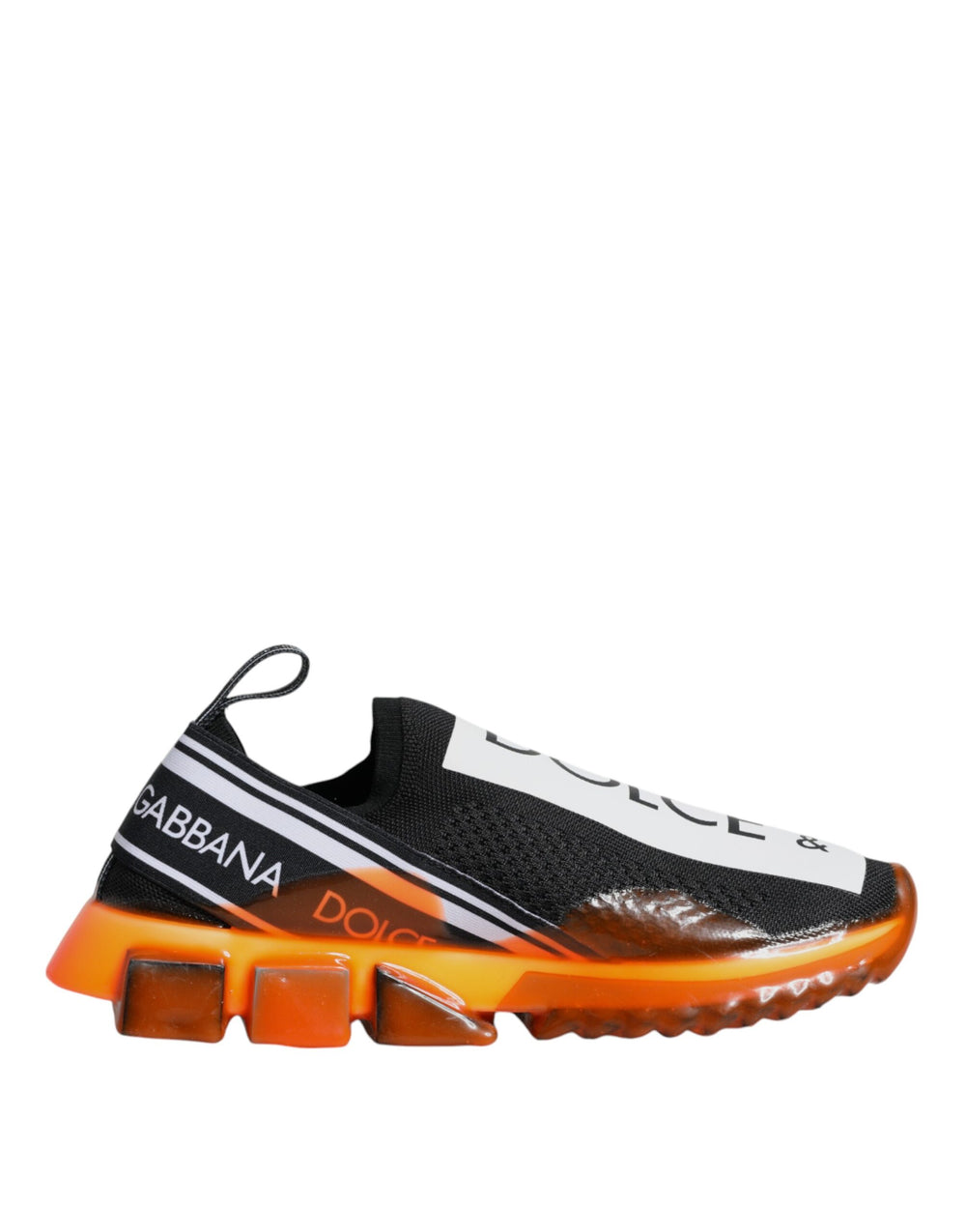 Dolce & Gabbana Sorrento Slip-On Sneakers in Black and Orange