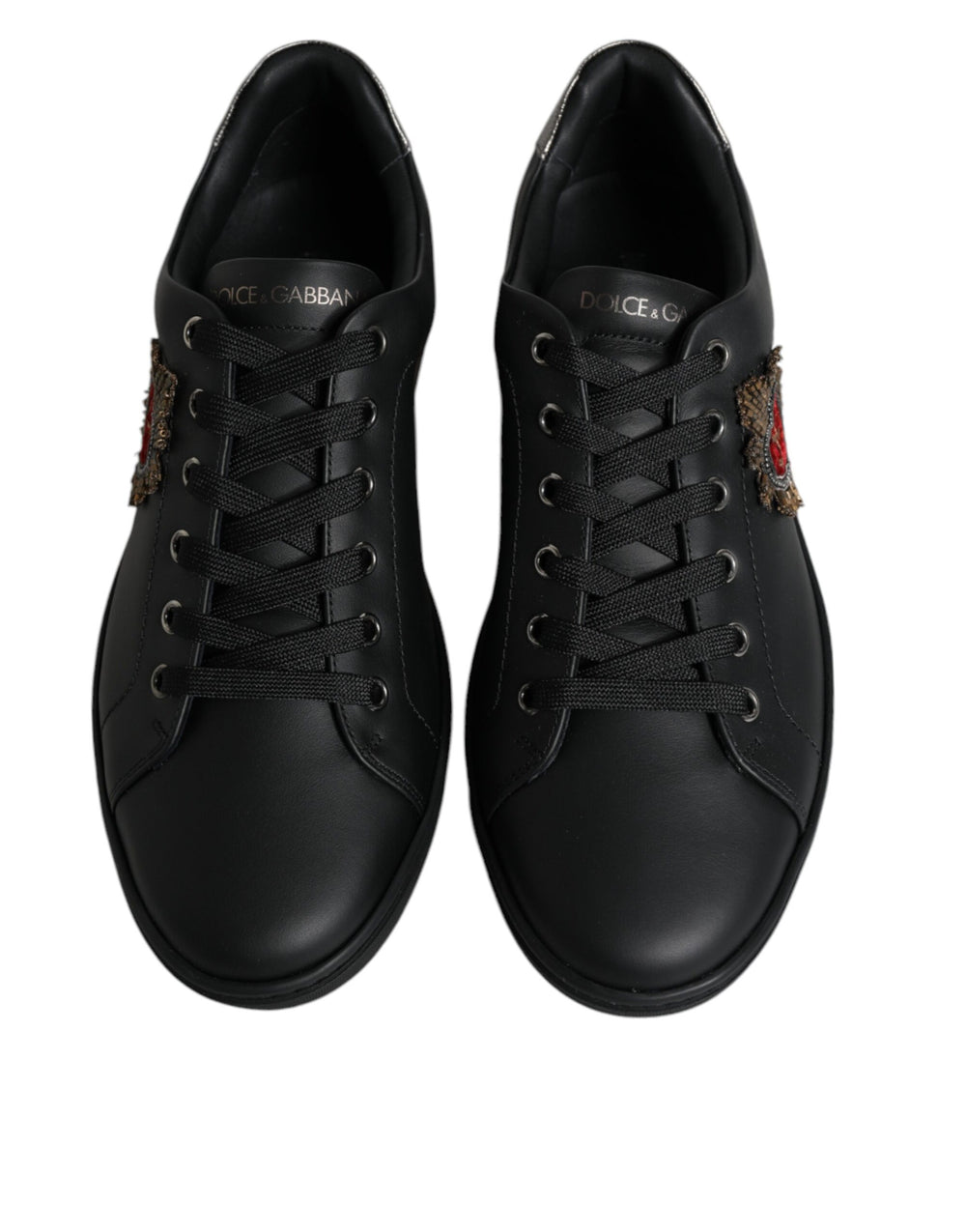 Dolce & Gabbana Calf Leather Sneakers in Black