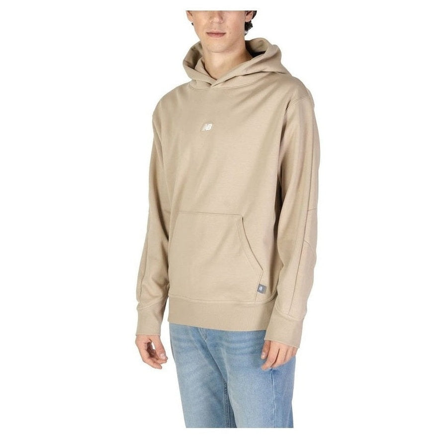 New Balance Recycled Polyester Hoodie in Beige
