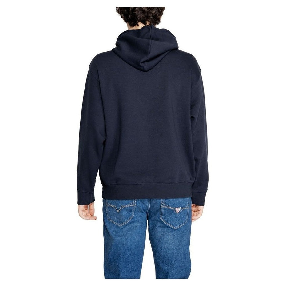 Armani Exchange Blue Cotton Hoodie