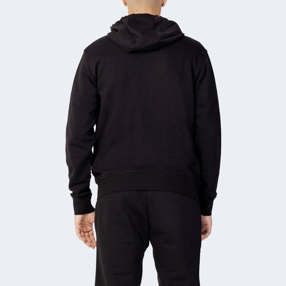 Βαμβακερό hoodie Armani Exchange σε Μαύρο