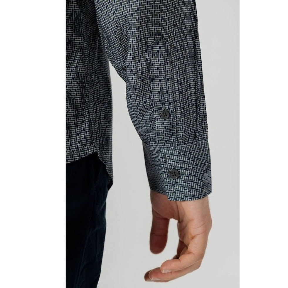 Armani Exchange Viscose Pattern Shirt in Gray