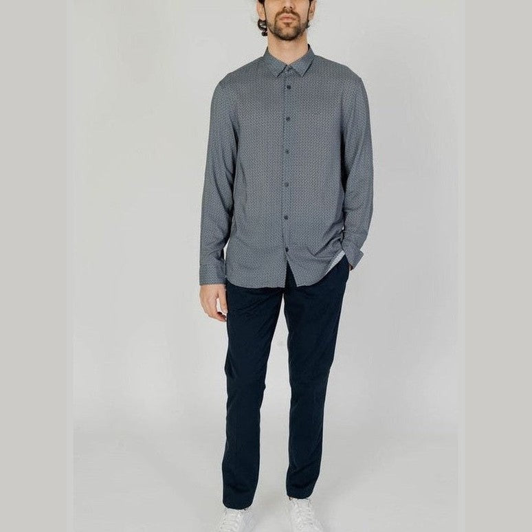 Armani Exchange Viscose Pattern Shirt in Gray
