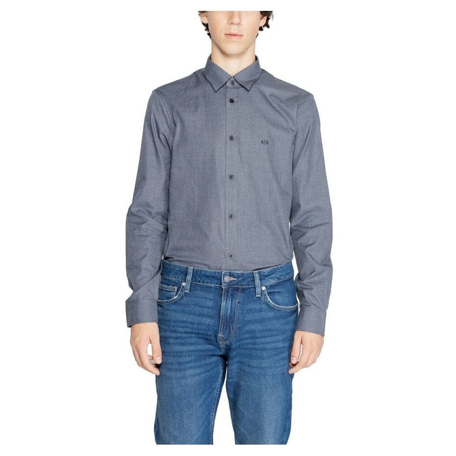 Armani Exchange Cotton Dress Shirt in Blue