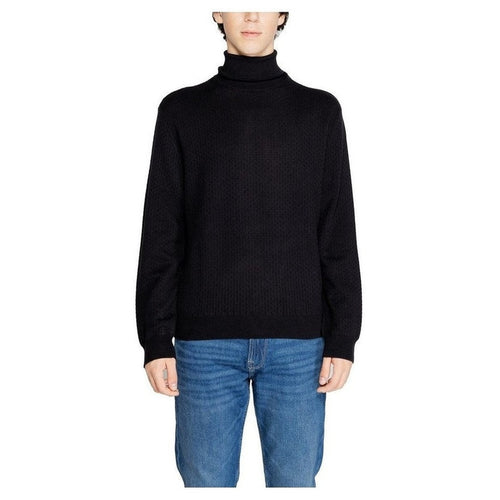 Armani Exchange Black Cotton Men's Turtleneck - Designer | Mens Edit