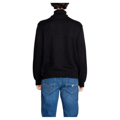 Armani Exchange Cotton Turtleneck in Black