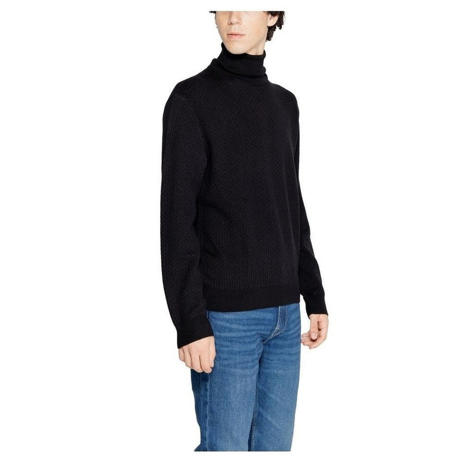 Armani Exchange Βαμβακερό Turtleneck σε Μαύρο