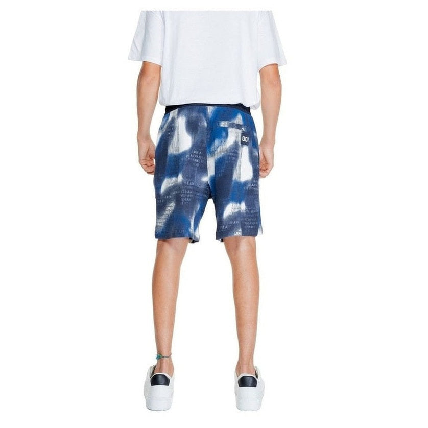 Armani Exchange Blue Cotton Bermuda Shorts