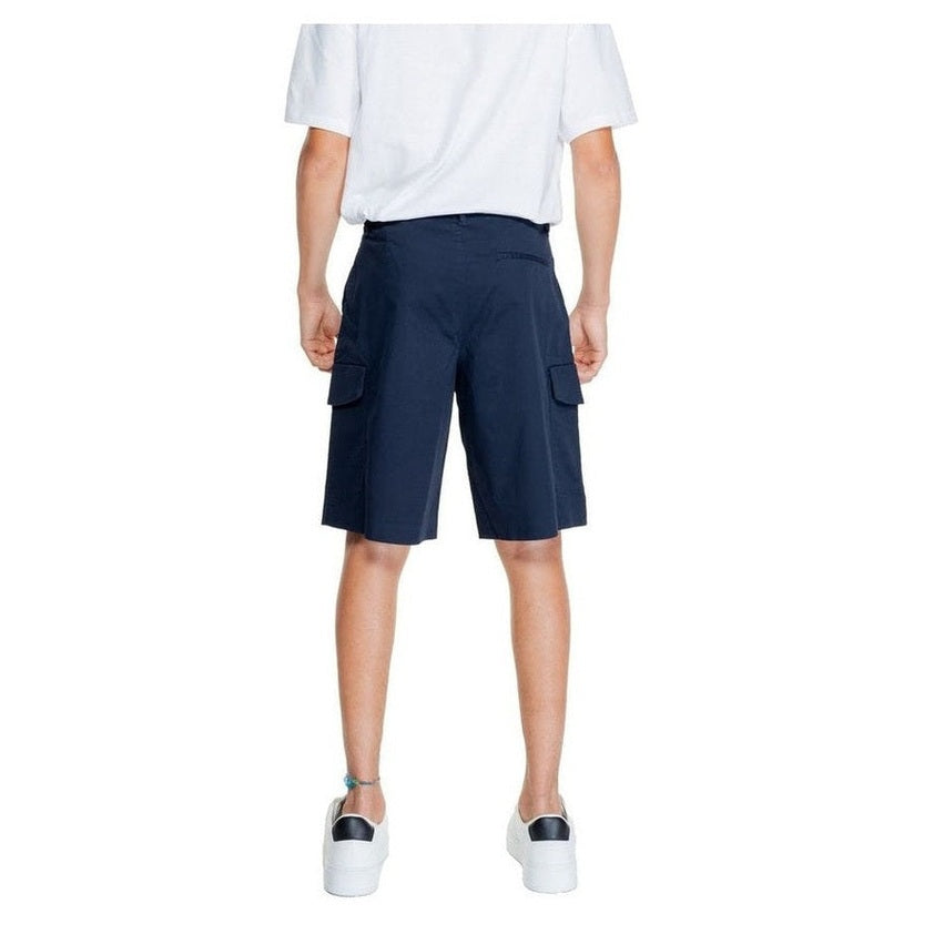 Armani Exchange Βαμβακερό Bermuda Shorts σε Μπλε