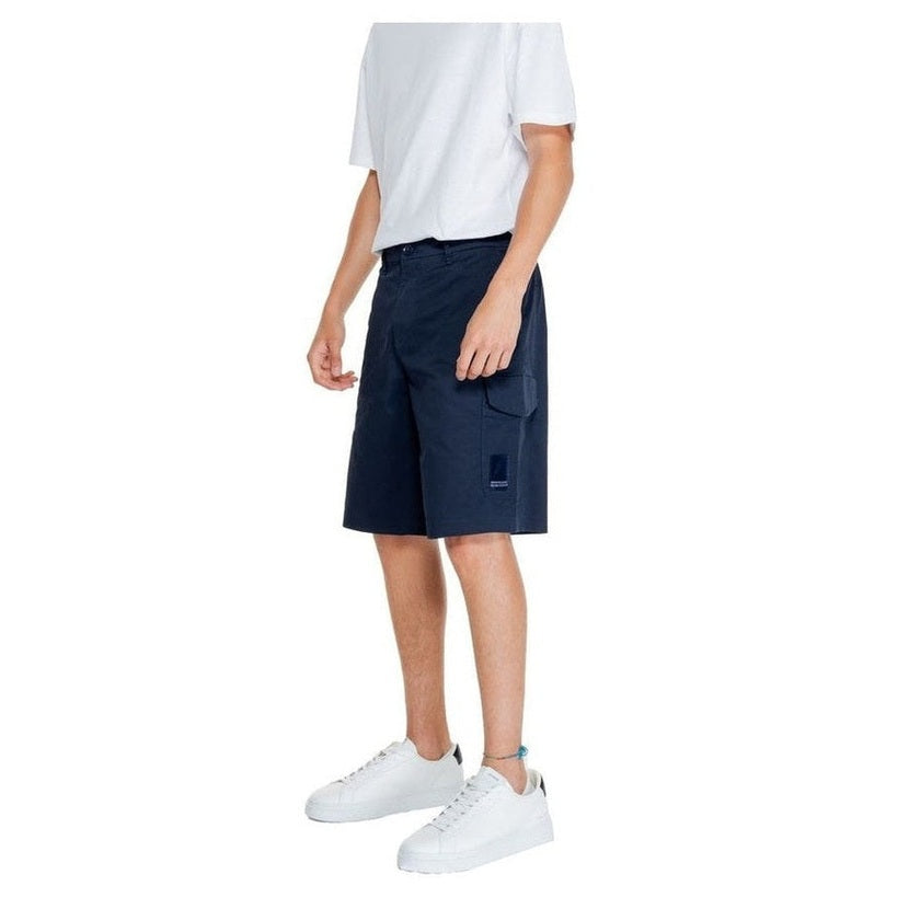 Armani Exchange Βαμβακερό Bermuda Shorts σε Μπλε