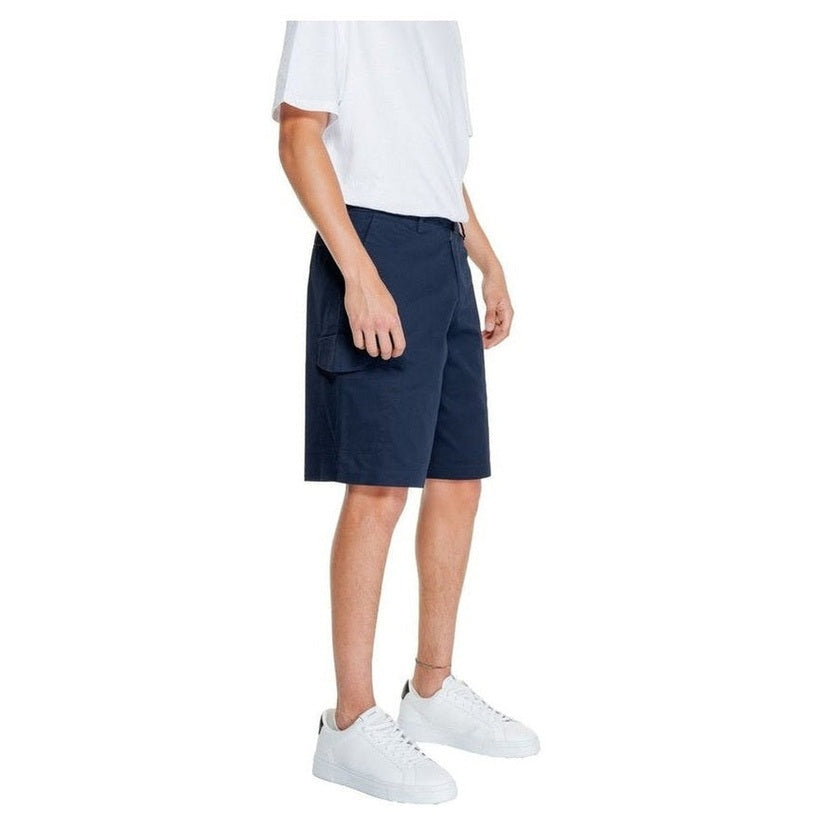 Armani Exchange Βαμβακερό Bermuda Shorts σε Μπλε