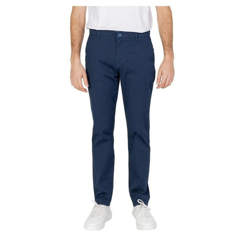Armani Exchange Blue Cotton Men's Chino Pants - Designer | Mens Edit