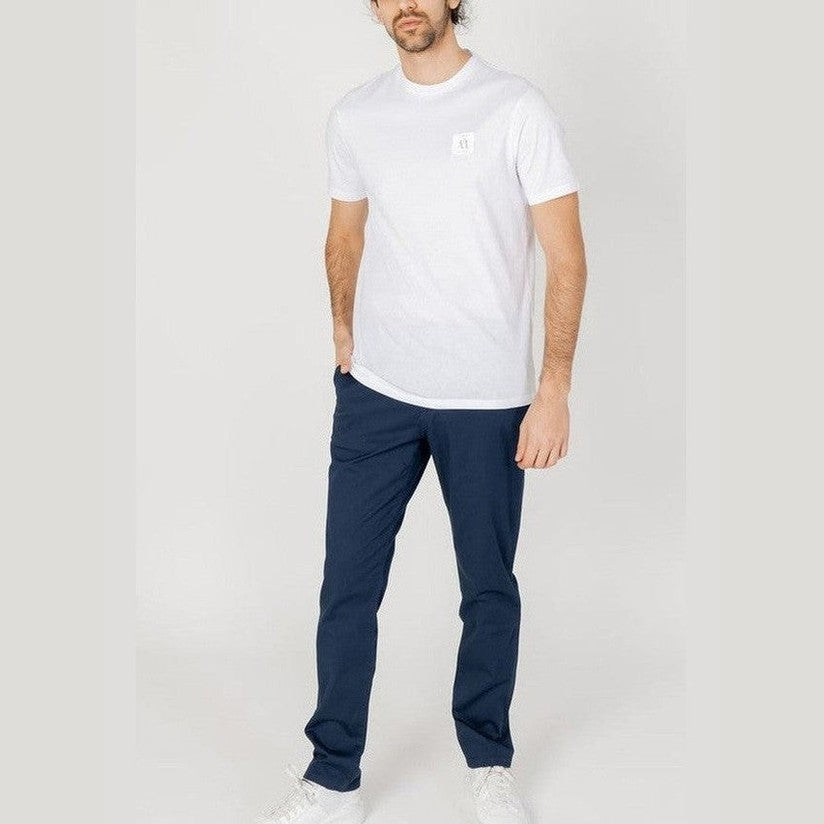 Armani Exchange Βαμβακερό Chinos σε Μπλε