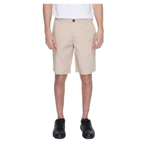 Armani Exchange Beige Cotton Men's Bermuda Shorts - Designer | Mens Edit