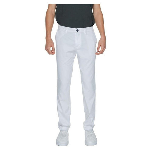 Armani Exchange White Cotton Men's Casual Pants - Designer | Mens Edit