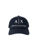 Armani Exchange Blue Cotton Baseball Cap with Logo - Designer | Mens Edit