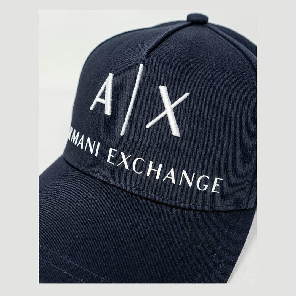 Βαμβακερό Baseball Cap Armani Exchange σε Μπλε
