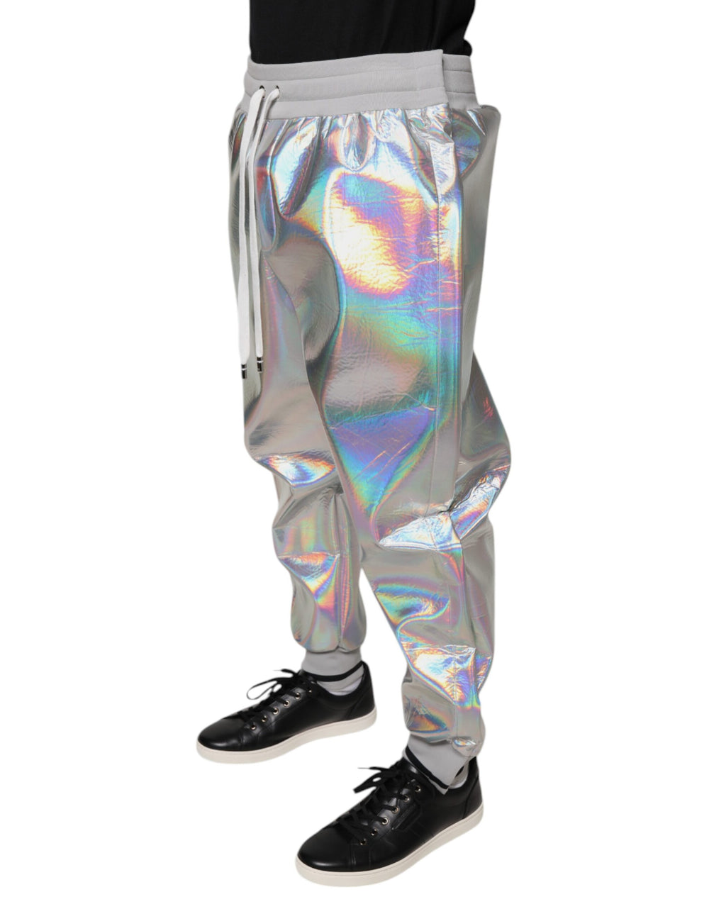 Dolce & Gabbana Iridescent Jogger Sweatpants in Silver