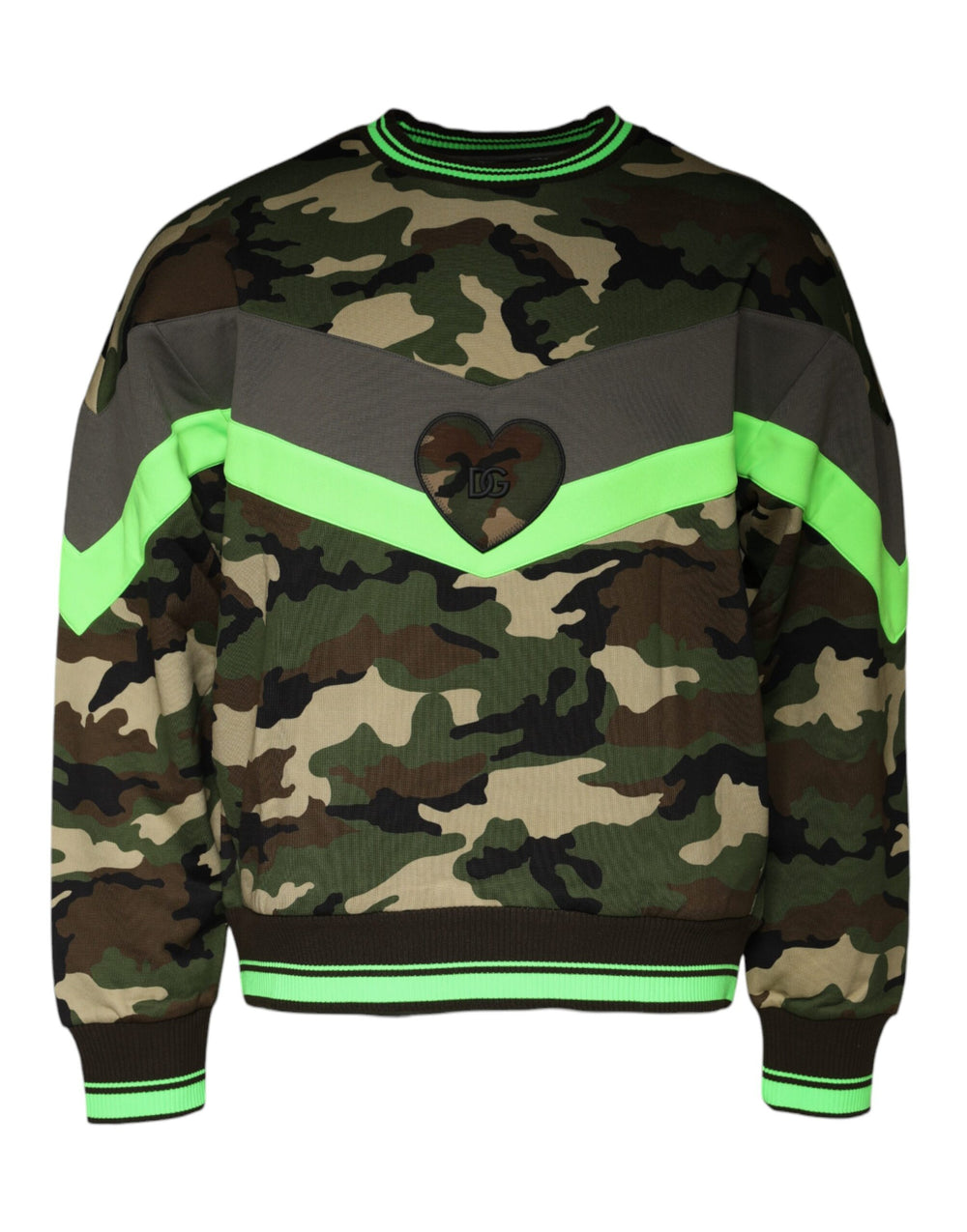 Dolce & Gabbana Cotton Sweatshirt in Multicolor Camouflage