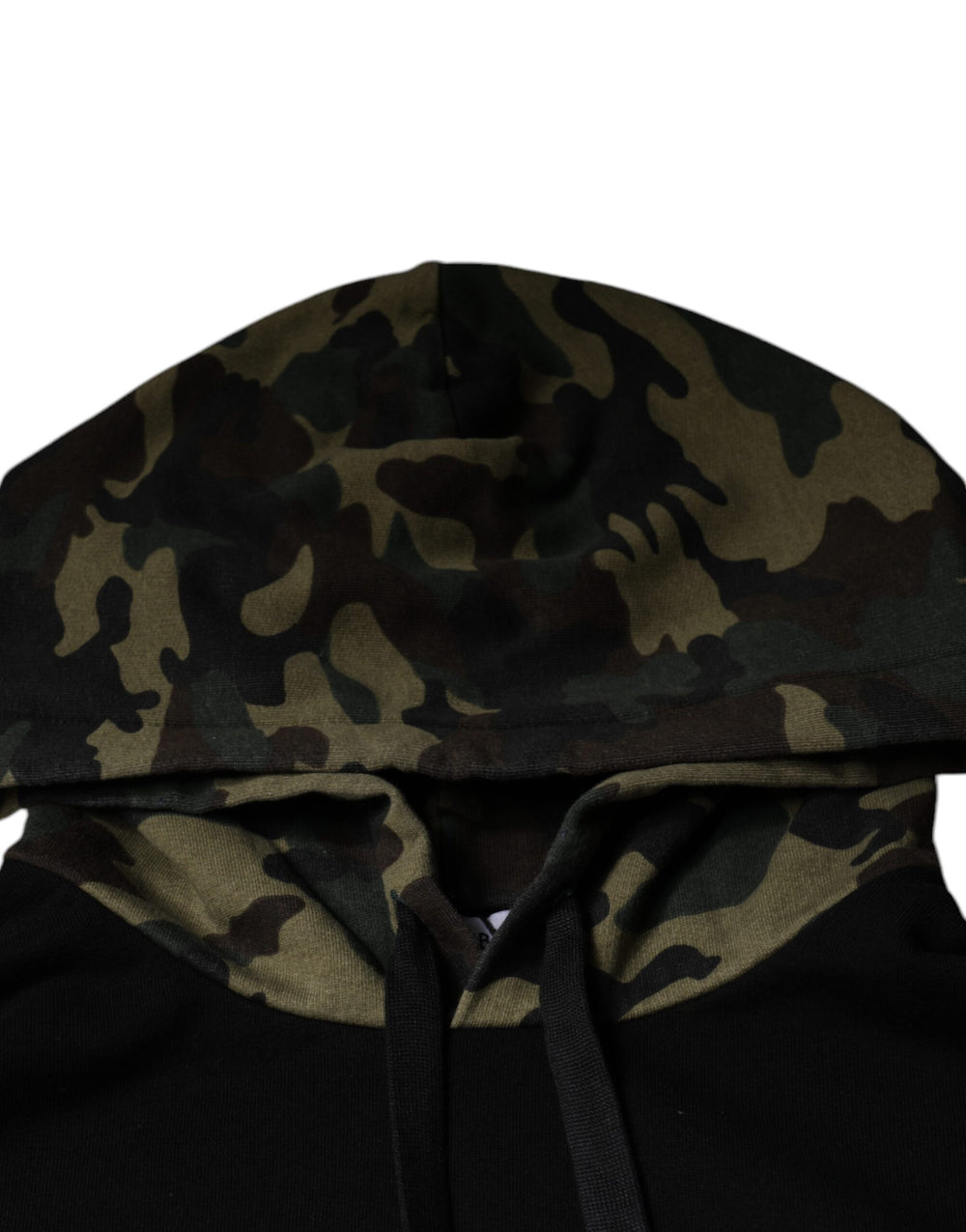 Dolce & Gabbana Cotton Blend Hooded Sweatshirt in Black Camouflage