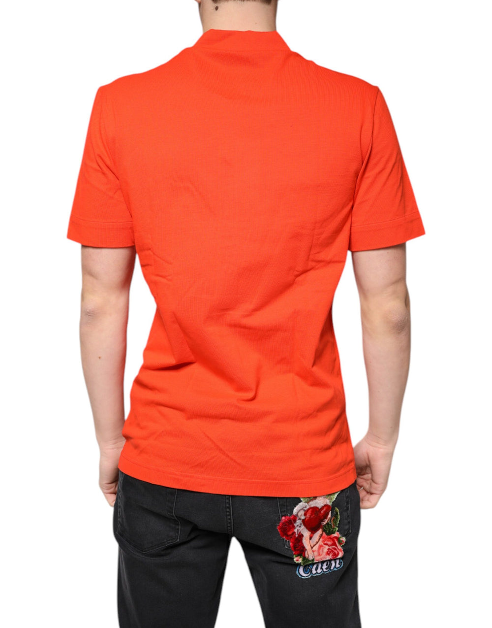 Dolce & Gabbana Cotton Polo Shirt in Orange