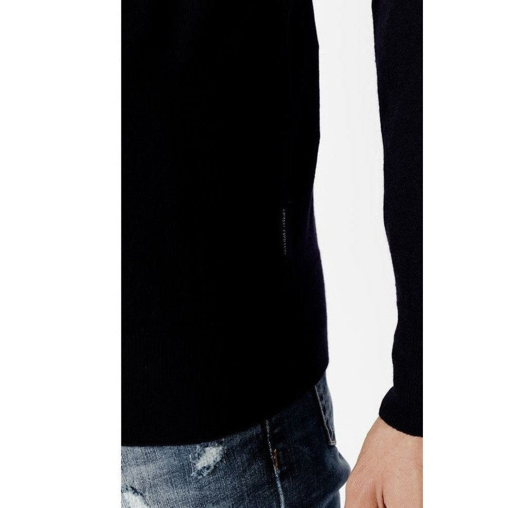 Armani Exchange Wool V-Neck Sweater in Blue