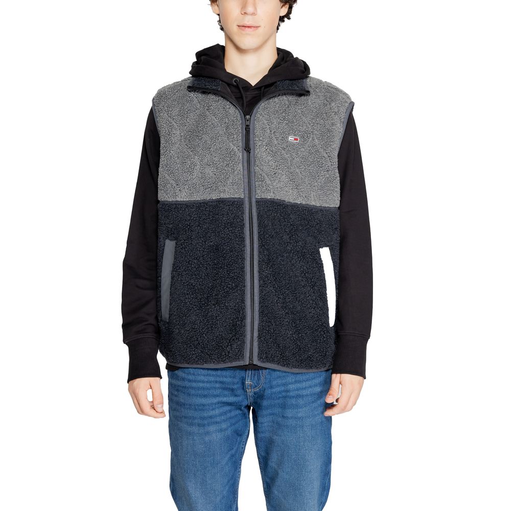 Black Recycled Polyester Sleeveless Jacket mens luxury fashion - Mens Edit