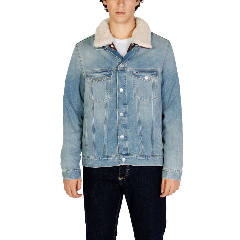 Light Blue Cotton Denim Jacket mens luxury fashion - Mens Edit