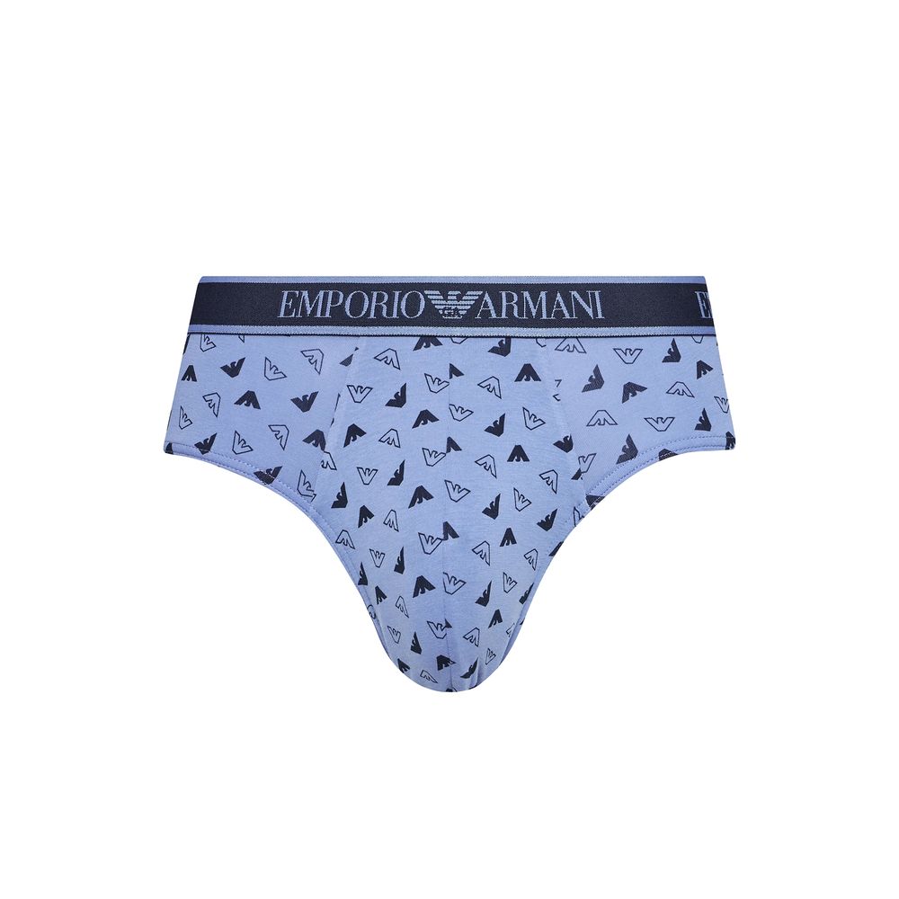 Emporio Armani Underwear Cotton Briefs (3-Pack) in Blue