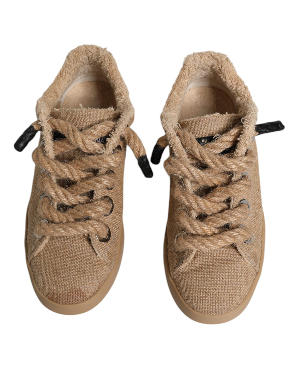 Dolce & Gabbana Jute Low-Top Sneakers in Brown