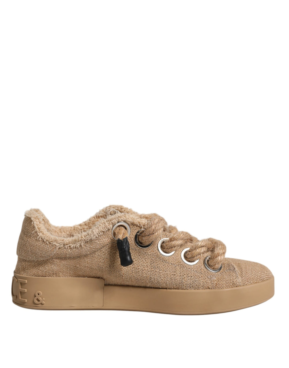 Dolce & Gabbana Jute Low-Top Sneakers in Brown