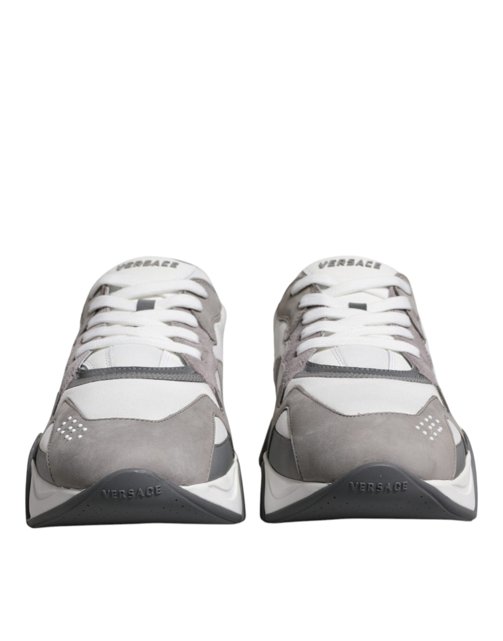Versace Leather Sneakers in Grey