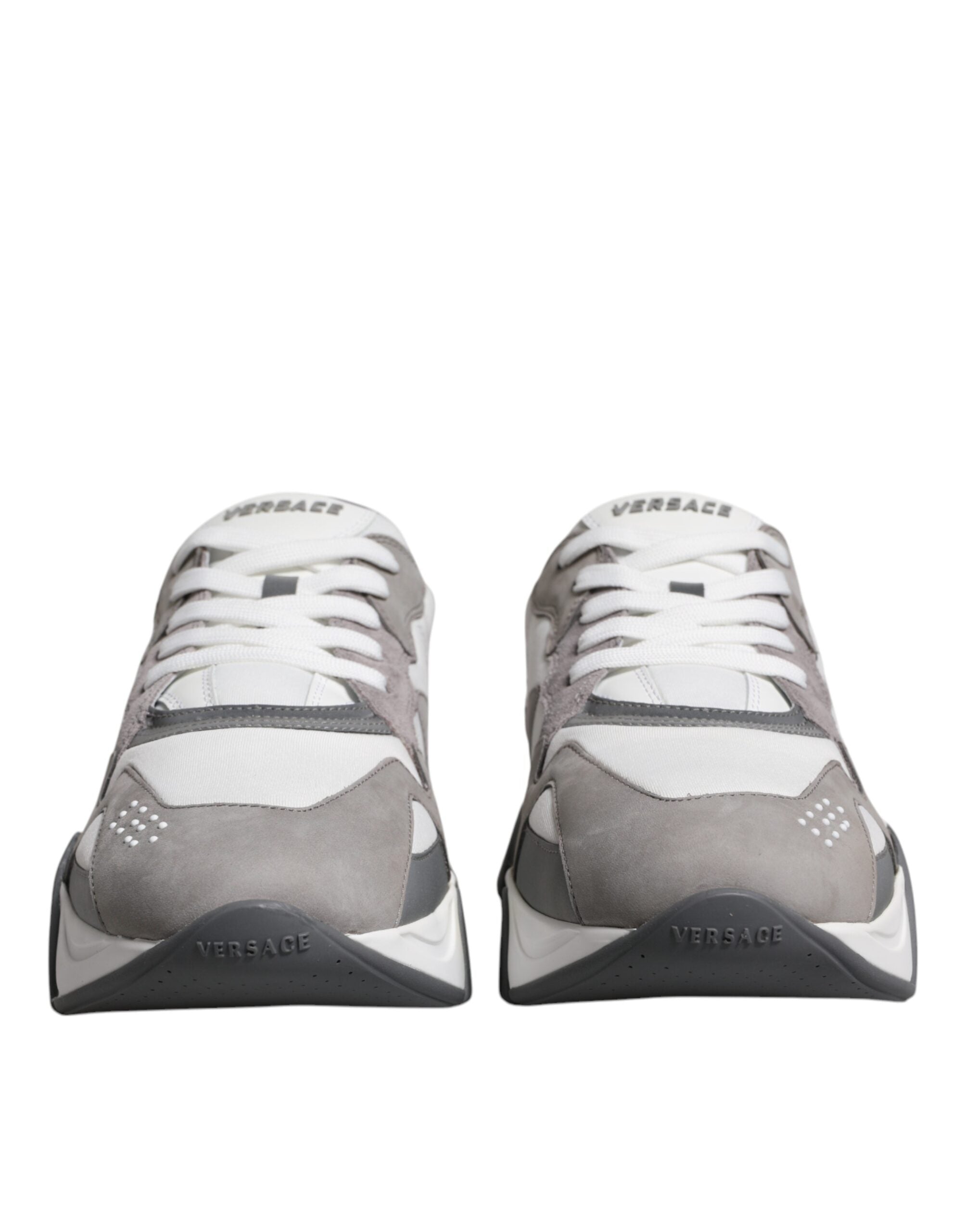 Versace Leather Sneakers in Grey