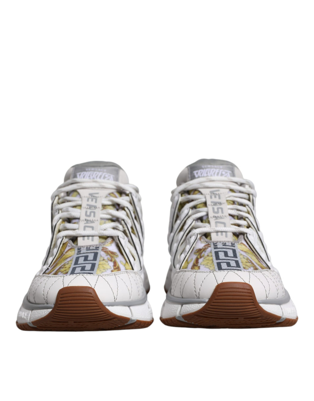 Versace χαμηλό προφίλ Sneakers με Εκτύπωση Barocco Trigreca σε Λευκό