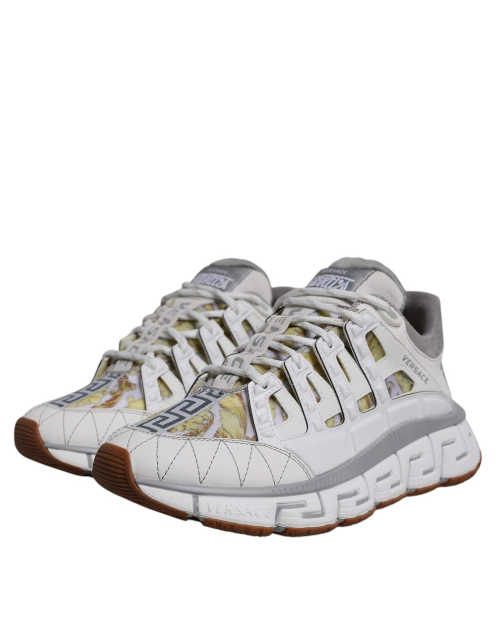 Versace χαμηλό προφίλ Sneakers με Εκτύπωση Barocco Trigreca σε Λευκό
