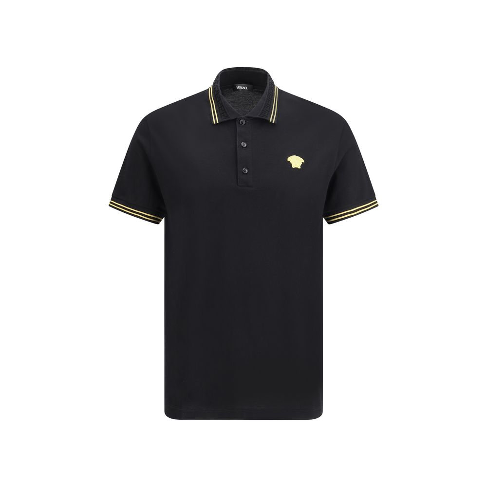 Versace Logo Cotton Polo Shirt mens luxury fashion - Mens Edit