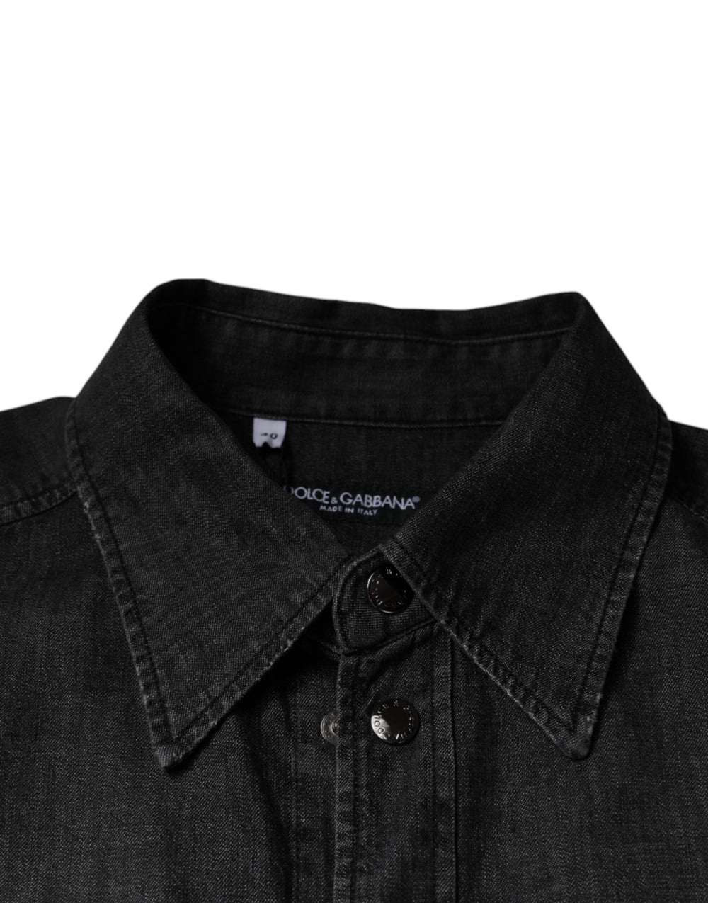 Dolce & Gabbana 100% Cotton Button-Down Shirt in Black