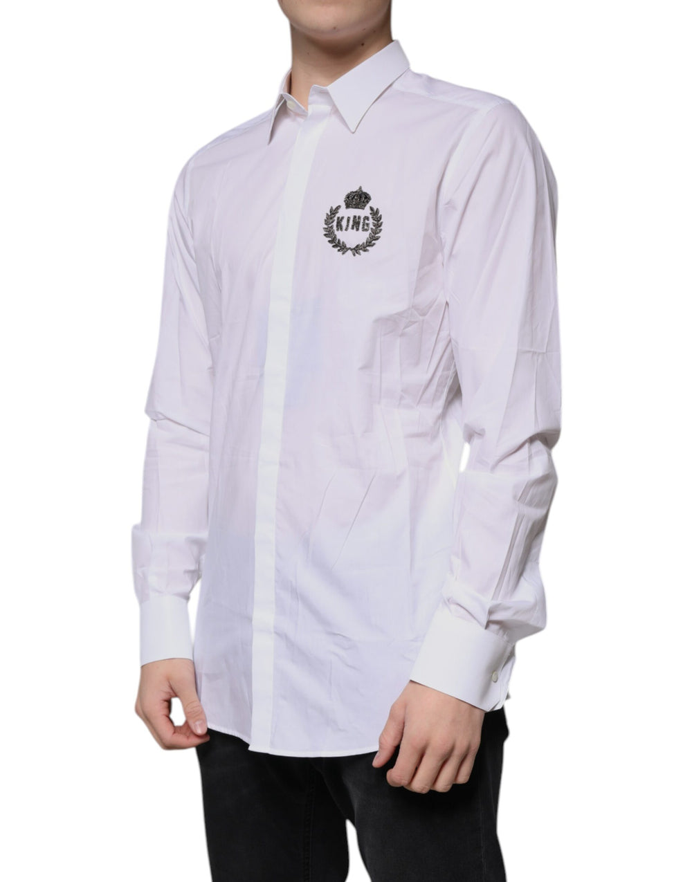 Dolce & Gabbana 100% Cotton Dress Shirt in White