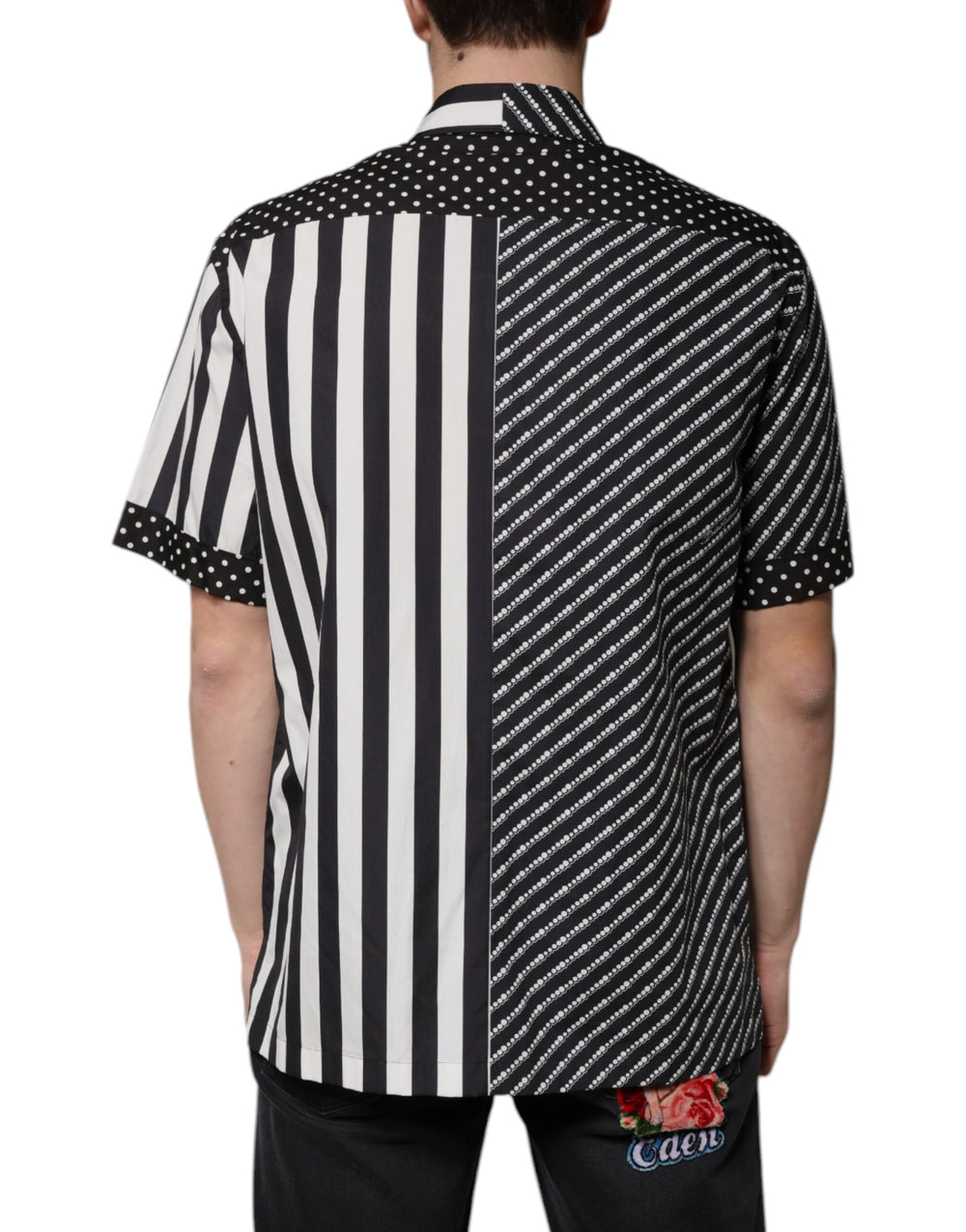 Dolce & Gabbana 100% Cotton Striped Shirt in Black and White