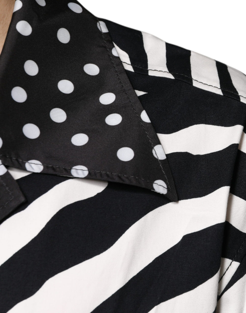 Dolce & Gabbana Zebra-Print Oversized Shirt in Black and White