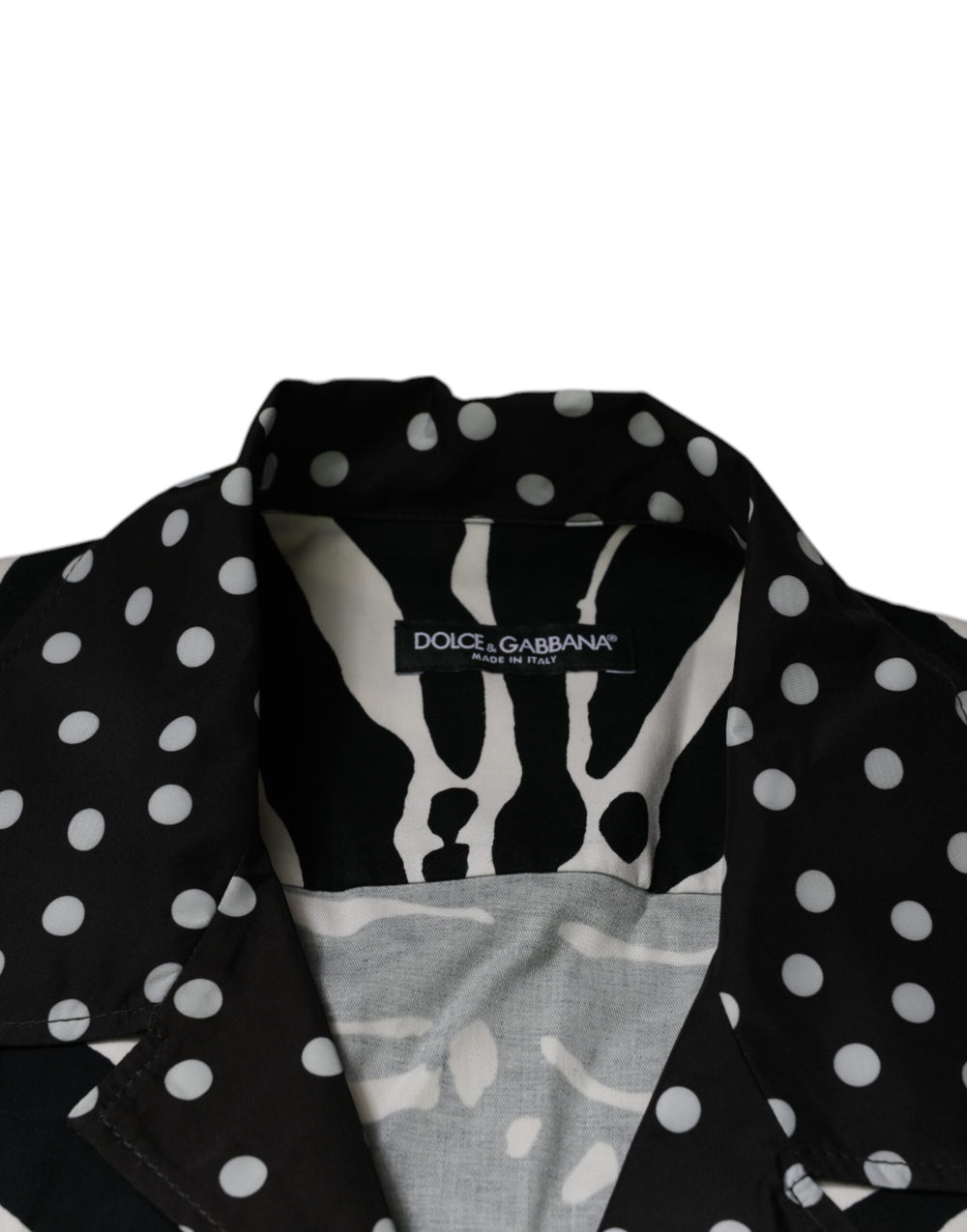 Dolce & Gabbana Zebra-Print Oversized Shirt in Black and White
